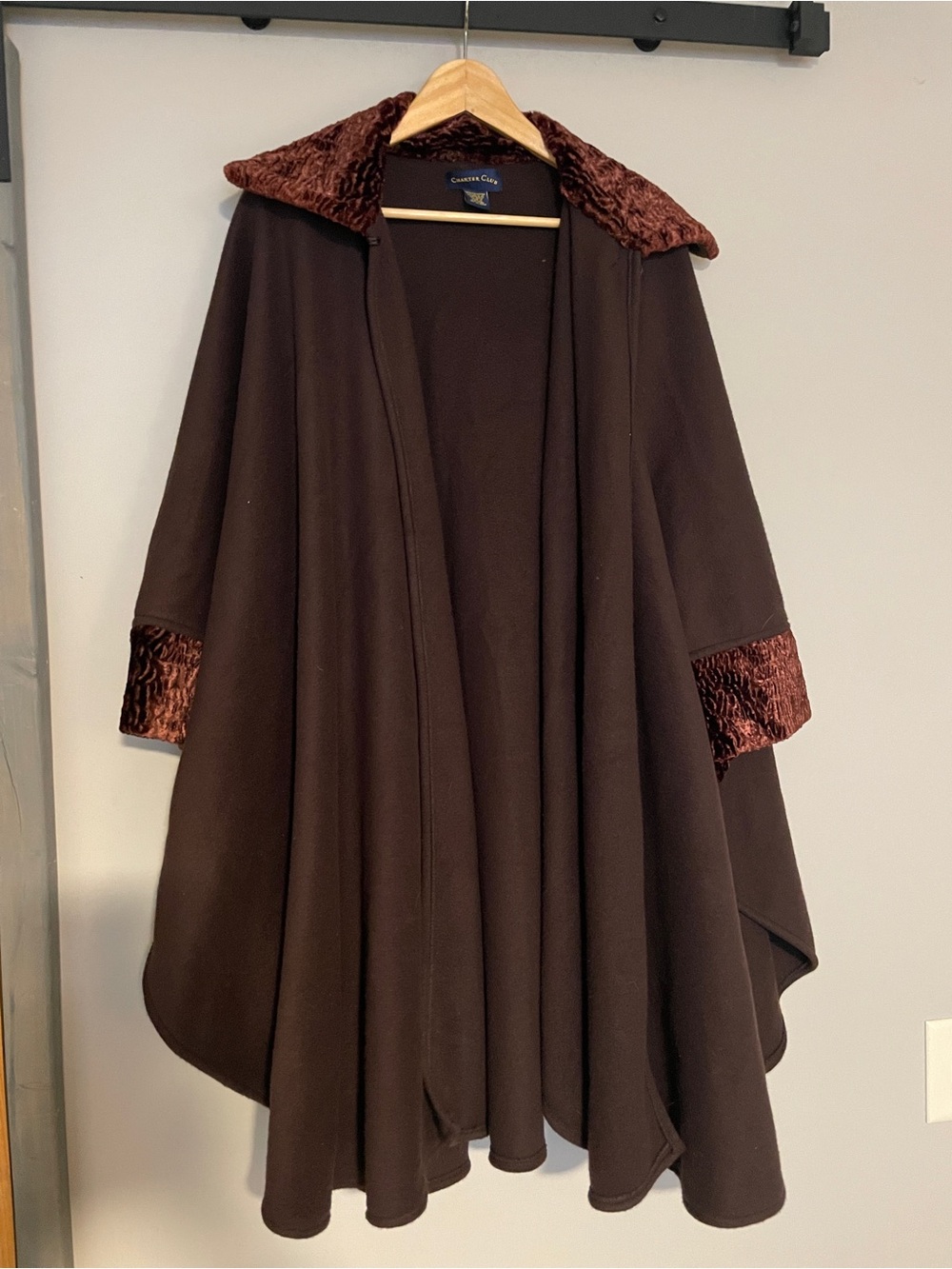 Charter Club Women’s Overcoat, Oversized Vintage Poncho